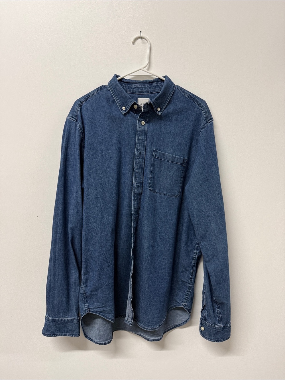 GAP Dark Blue Denim Button-Down Shirt
